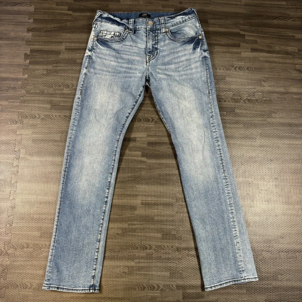 True Religion Jeans Mens 31x33 BLue Ricky Big T Relaxed Straight